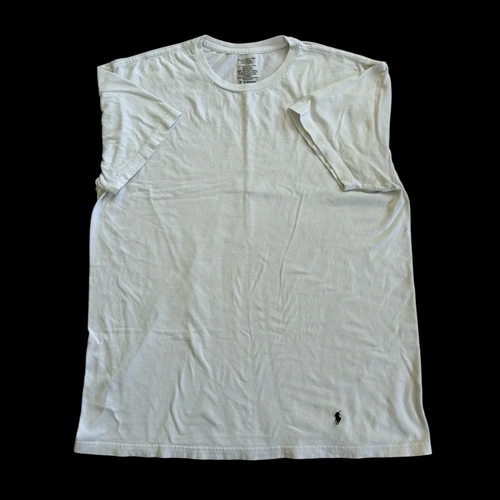 Polo Ralph Lauren White Tee‎ Shirt Size Large